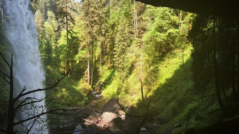 STANDING UNDERNEATH North Waterfall! | Trail of Ten Falls | Silver Falls State Park | Oregon | 4K