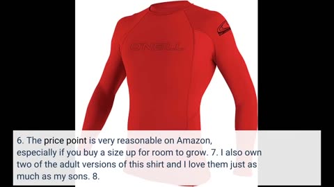 User Comments: O'NEILL Kids Youth Basic Skins UPF 50+ Long Sleeve Sun Shirt