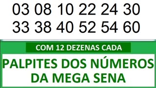 #PALPITES DOS NÚMEROS DA MEGA SENA COM 12 DEZENAS 5m 5n 5o 5p 5q 5r 5s 5t 5u 5v 5w 5x