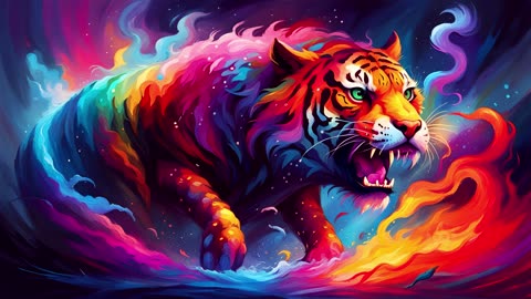 AI Art: Tiger Spirits