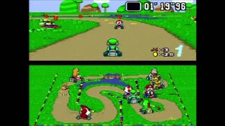 Super Mario Kart - 150cc Mushroom Cup (Actual SNES Capture)
