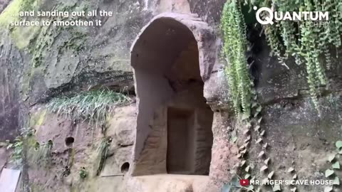 this man digs a hole in a mountain