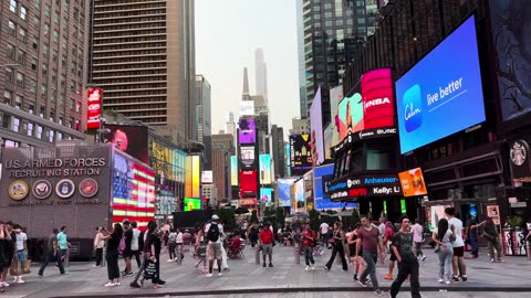 Times Square New York City 4K Walking Tour in Summer 2023 -