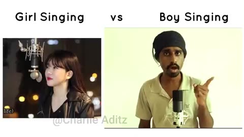 Girl Singing Vs Boy Singing #memes #meme