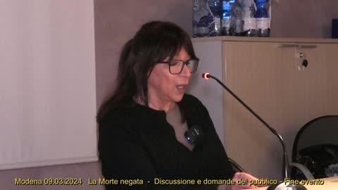 Modena 09.03.2024 Discussione e domande del pubblico - Proiezione La Morte negata