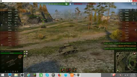World of Tanks stock M3 Grant with 2 kills in Karelia