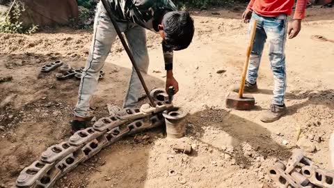 How to repair line boreing, bore weldding and track chain repair Complete Process Cat 320 2022
