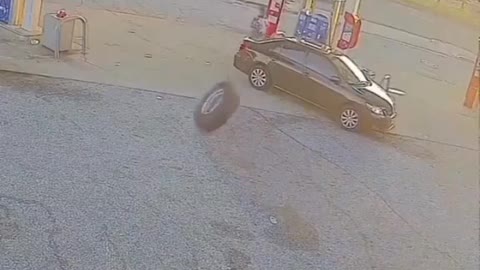 The car was hit by unexpected trouble.