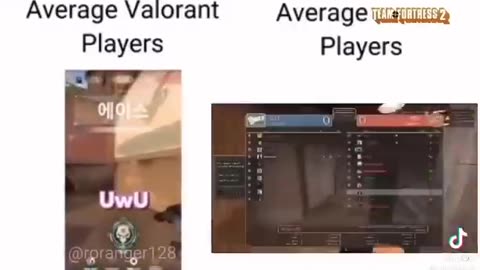 Average valorant player vs Average TF2 player