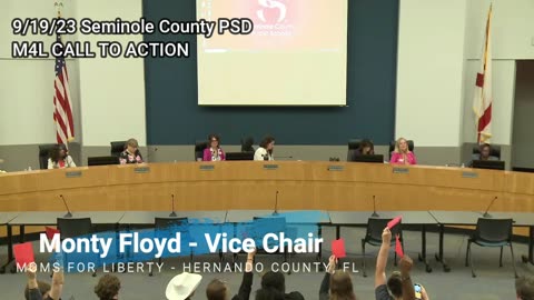 (9/19/23) Monty Floyd's Speech at the Seminole County School Board