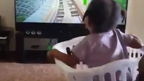 Daughter playing with Dad