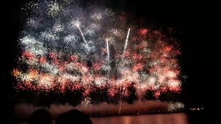 American Flag in fireworks