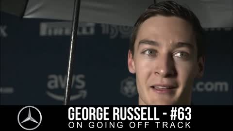 George Russell pós entrevista de qualificação na F1 no Brasil