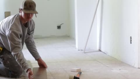 time lapse of laying a wood floor
