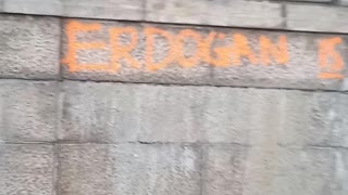 Erdogan Is Evil! - Painted On A Wall In Central Gothenburg (Centralstation)🇸🇪🤦