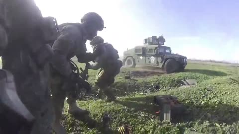 Close call in Ukraine: HUMVEE takes a direct hit in battle captured on GoPro