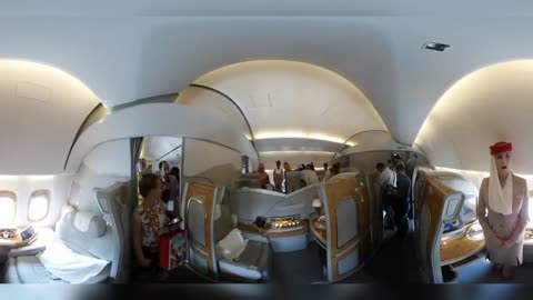 360 VIDEO: Inside the Emirates Boeing 777-300 Amazing Luxury Jet Airliner