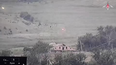 In the Bakhmut direction, an ATGM crew destroyed a group of AFU soldiers walking along a field.