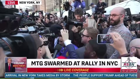 MTG arrives at NYC to support DJT