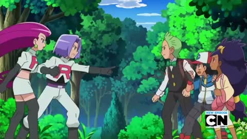 Best Wishes: The BW trio arguing with Team Rocket