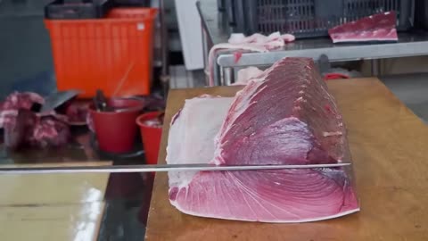 Art and skill to cut tuna