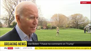 NOW - Biden: "I have no comment on Trump."