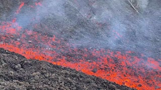 Lava Flows From La Palma Volcano