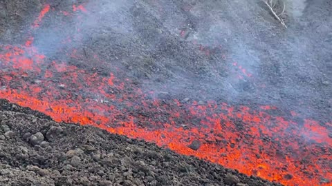 Lava Flows From La Palma Volcano