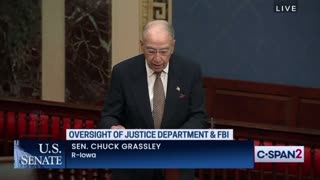 Sen Chuck Grassley: FBI is withholding pertinent info from the American People to cover for Biden