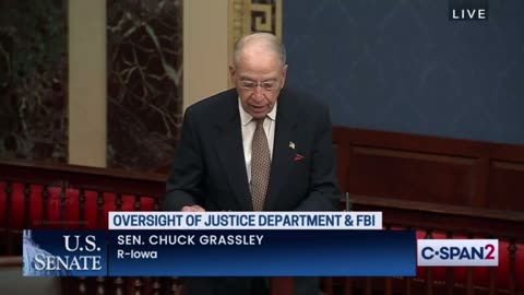 Sen Chuck Grassley: FBI is withholding pertinent info from the American People to cover for Biden