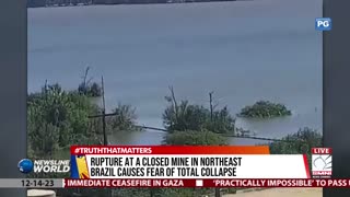 Rupture at a closed mine in northeast Brazil causes fear of total collapse