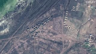 Images show Russian military deployments around Ukraine
