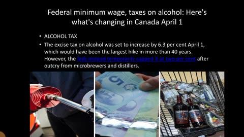 Federal minimum wage, taxes on alcohol Here's what's changing in Canada April 1
