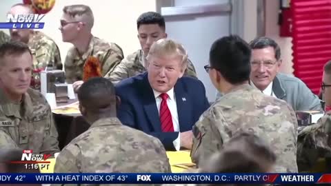 FLASHBACK: Trump Flew to Afghanistan to Surprise Troops on Thanksgiving