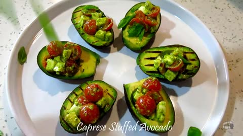 Caprese Stuffed Avocado Salad Recipe