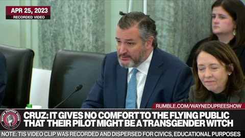 Cruz: It Gives No Comfort To The Flying Public That Their Pilot Might Be A Transgender Witch