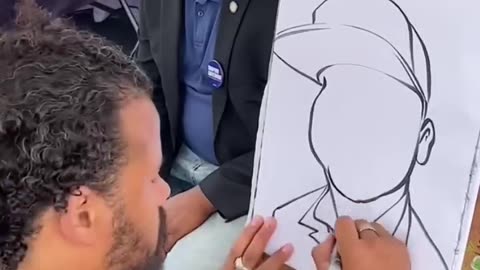 Senator Sharif Street was happy to get drawn by Alani J… but did he like the sketch?