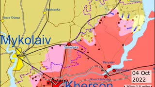 Map of the Kiev forces advancing in the Kherson region.