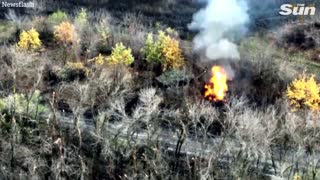 Ukrainian paratroopers wipe out Russian tanks on eastern front