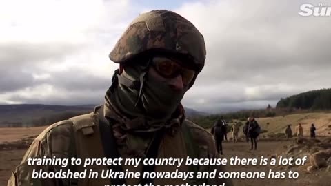 In England north Ukraine civilians become soldiers