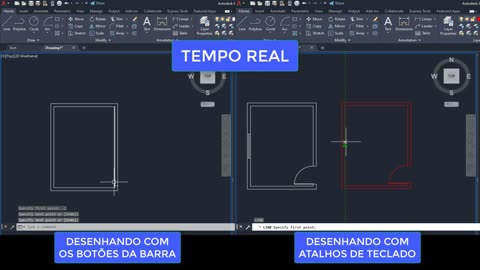 COMPARANDO O TEMPO DE DESENHO NO AUTOCAD 2022