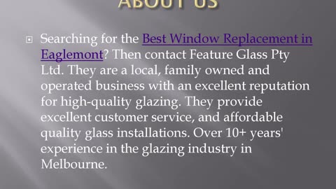 Best Window Replacement in Eaglemont