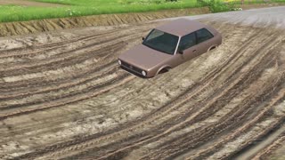 Cars vs Mud Pit – BeamNG.Drive