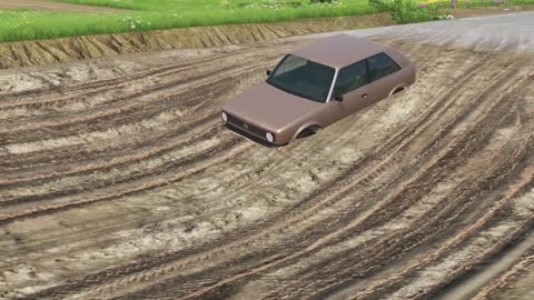 Cars vs Mud Pit – BeamNG.Drive