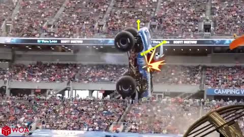 Crazy monster Truck freestyle moments | woa Doodles funny videos