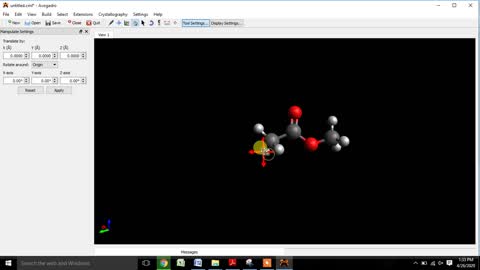 How to draw Methyl Acetate (CH3COOCH3) using Avogadro Software
