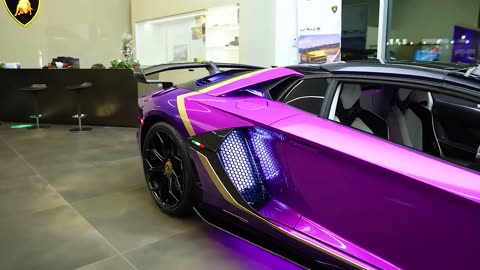 Unique purple Lamborghini Aventador SVJ Roadster #lookcartv #suppercar