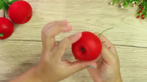 DIY fake fruits and vegetables (how to make fake fruit look real Red apples)