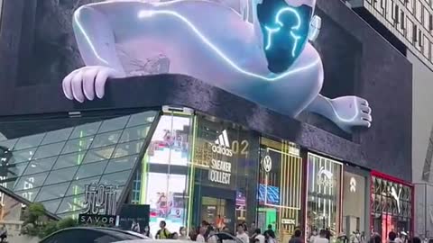 3D billboard crazy in china 🤯😱 #shorts #china