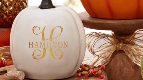 Light Up Pumpkin: Your Name & Initial on a Custom Jack-O-Lantern! 🌟🎃